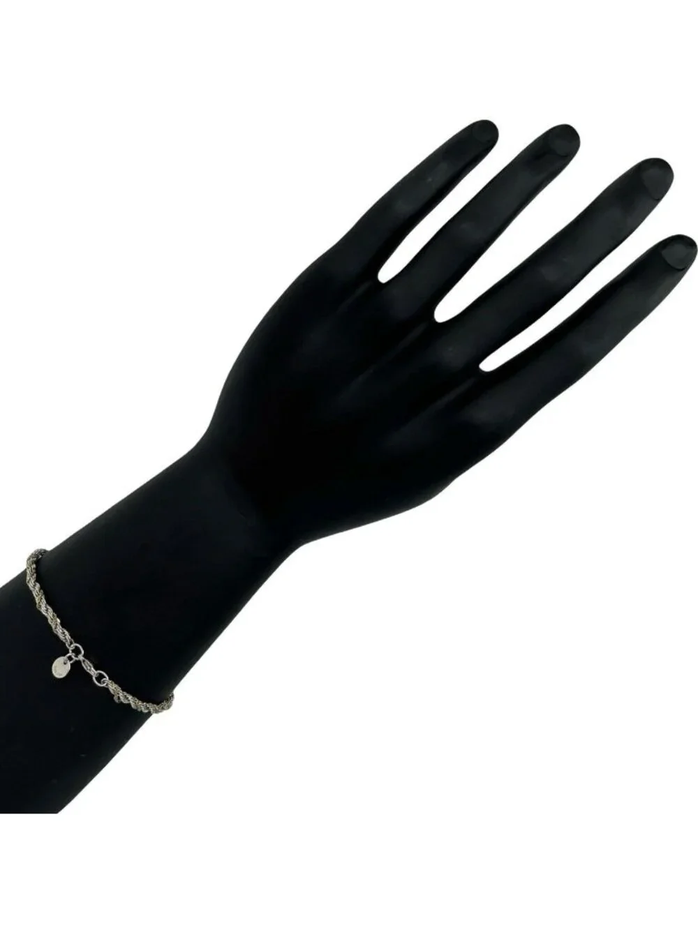 Tiffany & Co Twisted Rope Chain Bracelet 925 Sterling Silver Gold Accessory